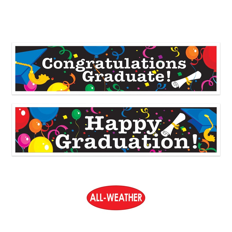 Beistle Graduation Banners with Assorted Designs - Image 3