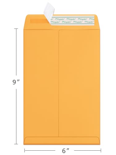 Eupako Catalog Envelopes 6x9 Small Brown Envelopes Self Seal 250 Pack for Mailing, Organizing, Storage - Image 2