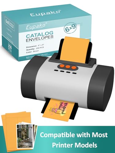 Eupako Catalog Envelopes 6x9 Small Brown Envelopes Self Seal 250 Pack for Mailing, Organizing, Storage - Image 3