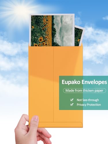 Eupako Catalog Envelopes 6x9 Small Brown Envelopes Self Seal 250 Pack for Mailing, Organizing, Storage - Image 4