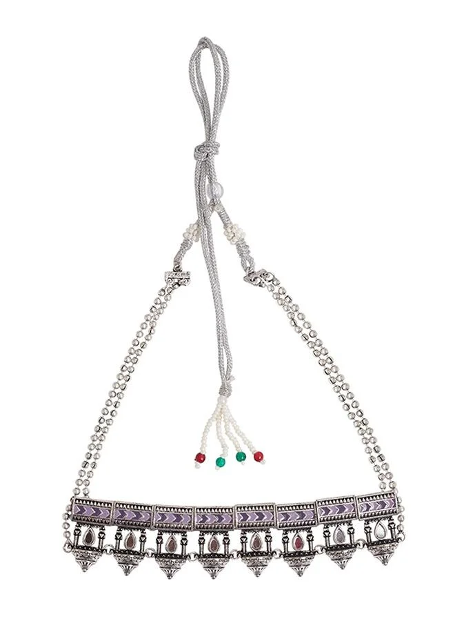 VOYLLA Antique Elegance Traditional Collar Jewellery Set