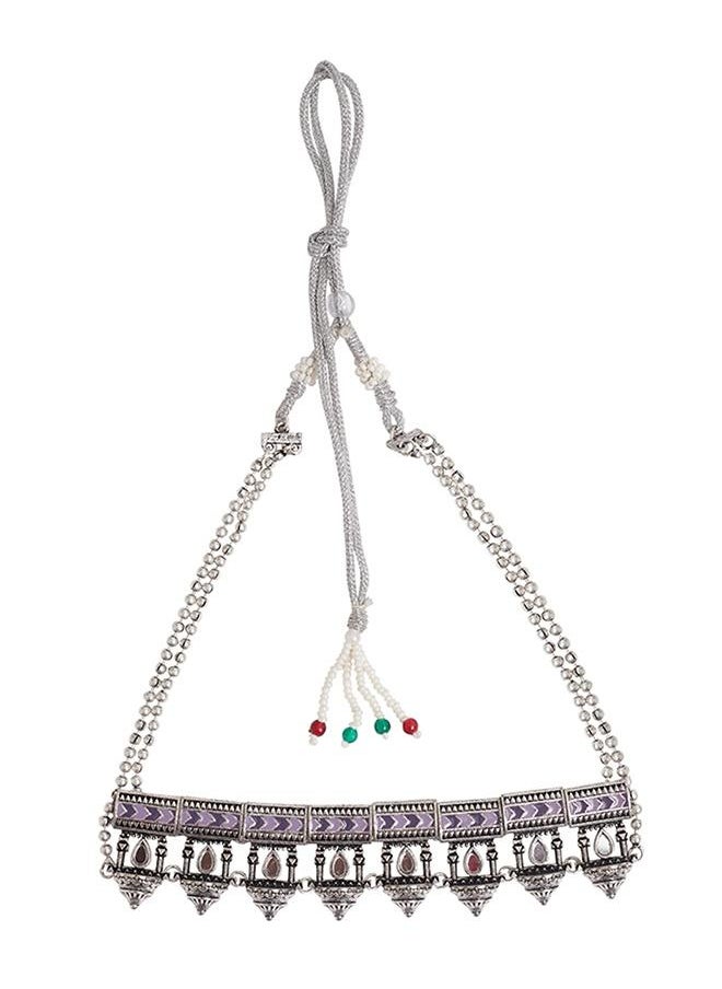 VOYLLA Antique Elegance Traditional Collar Jewellery Set  - Image 3