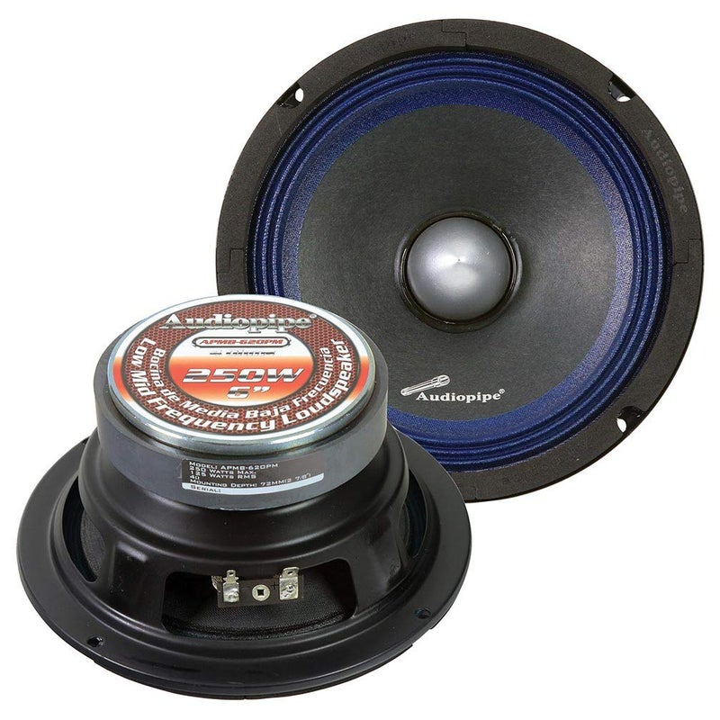 Audiopipe 6 in. 250W Max Each Low Mid Frequency Loudspeaker - Image 4