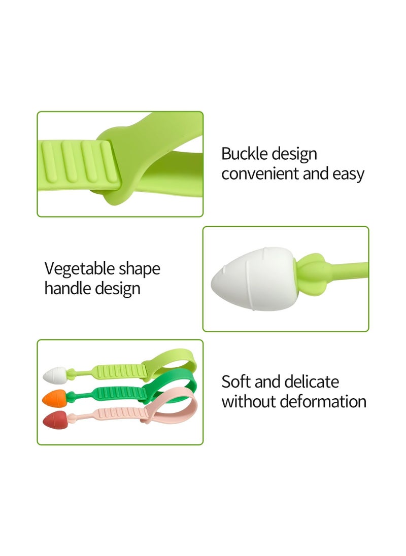 Y&D Creative Funny Carrot Silica Gel Toilet Seats Cover Lifter, SYOSI Not Dirty Hands Seat Lifters Adjustable, Flexible lid Handle Silicone Lifter for Travel Home Bathroom (Mix 3 Colors)  - Image 4