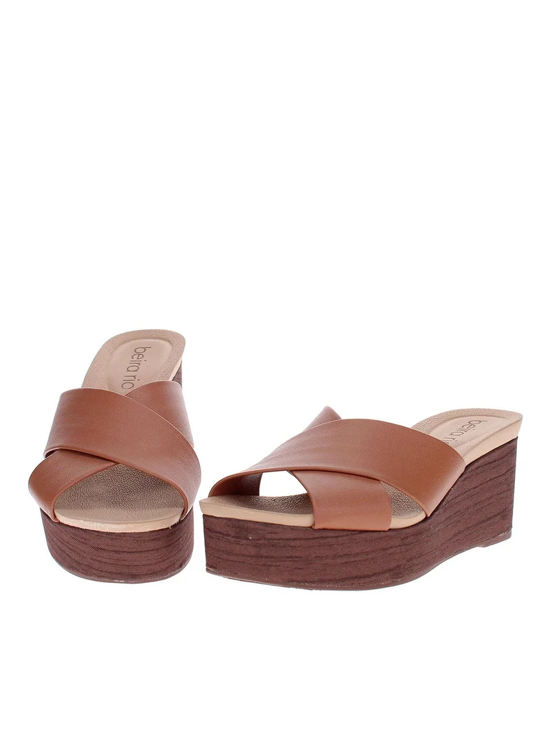 Beira Rio Camel Beira Rio Women’s Flat Summer Footwear – Lightweight Slip-On Comfort with Stylish Casual Design for Women | Best Price UAE