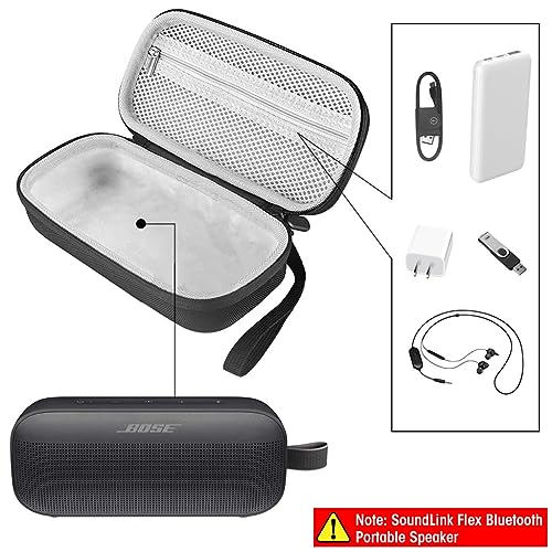 VERTUS® Carrying Case Storage Bag for Bose New SoundLink Flex 2nd Gen/Bose SoundLink Flex/Tribit StormBox Flow Bluetooth Portable Speaker (Black) - Image 3