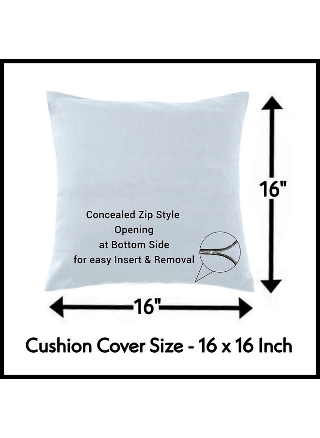 Trance Home Linen 100% Thick Cotton Printed 16x16 inch Cushion Covers for Sofa and Diwan | Throw Pillow/Small Cushion Pillow Covers (16x16 inch | 40cmx40cm, Huvu Red) Set of 5-180 TC