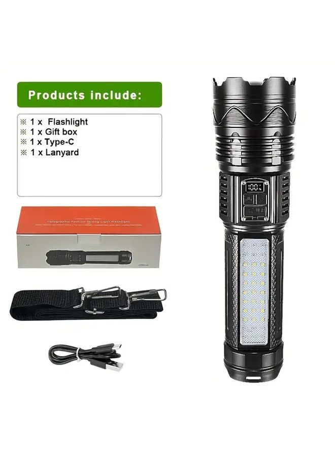 7800mAh Super Bright 3600LM Flashlight Digital Display Telescopic Zoom Camping Outdoor - Image 1