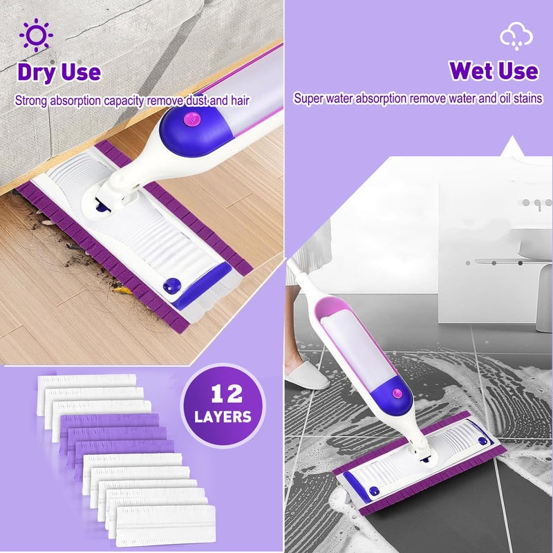 Shu Yuan Power Mop Pads for Swiffer Power Mop Refills, Multi-Surface Power Mop Pads for Swiffer Power Mop Pads, Disposable PowerMop Refill Pads Compatible with Swiffer Wet Pads Refill, 20 Count - Image 4