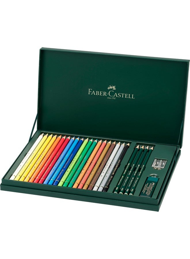 FABER-CASTELL Faber-Castell Art & Graphic Polychromos Colour Pencil, Gift Set, Mixed MediaMulticoloured, Polychromos Gift Set, For Art, Craft, Drawing, Sketching, Home, School, University, Colouring  - Image 1