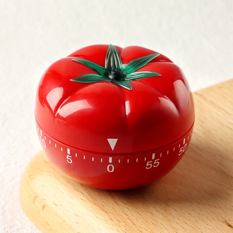 BJ Home Tomato-Shaped Mechanical Timer, Kitchen Timer, Children's Study Time Management Device, Mini Timer - Image 4