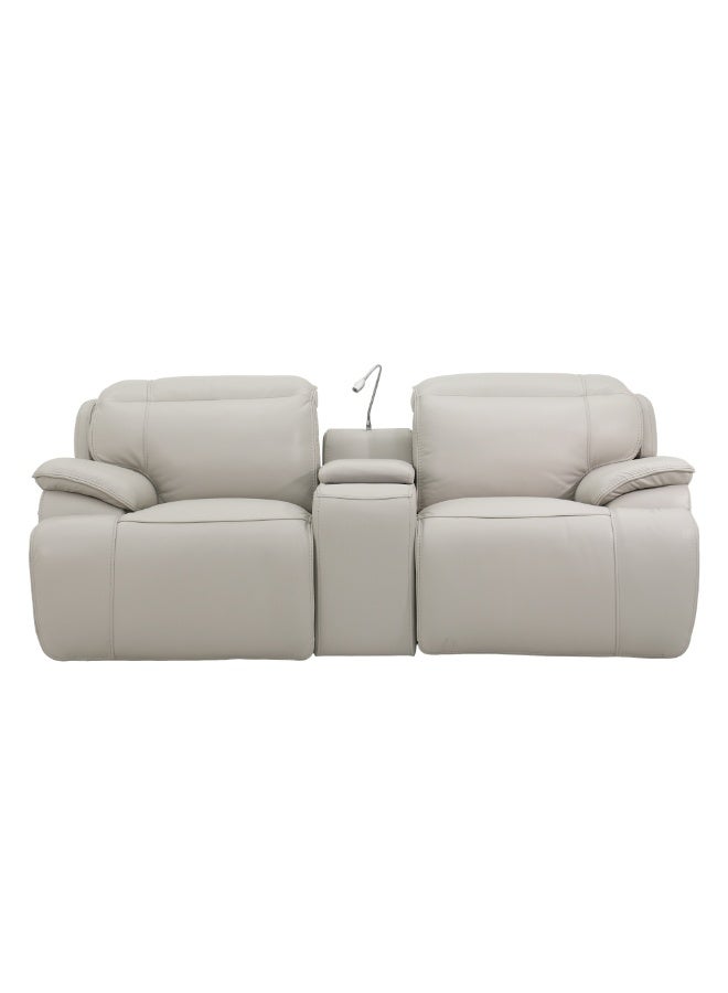Royaloak Venice Italian Signature Half Leather Two Seater Power Incliner | Genuine Leather | Zero Wall Recliner | Adjustable Headrest & Footrest | Extra Large Seating Space | High Resilience foam - Image 3