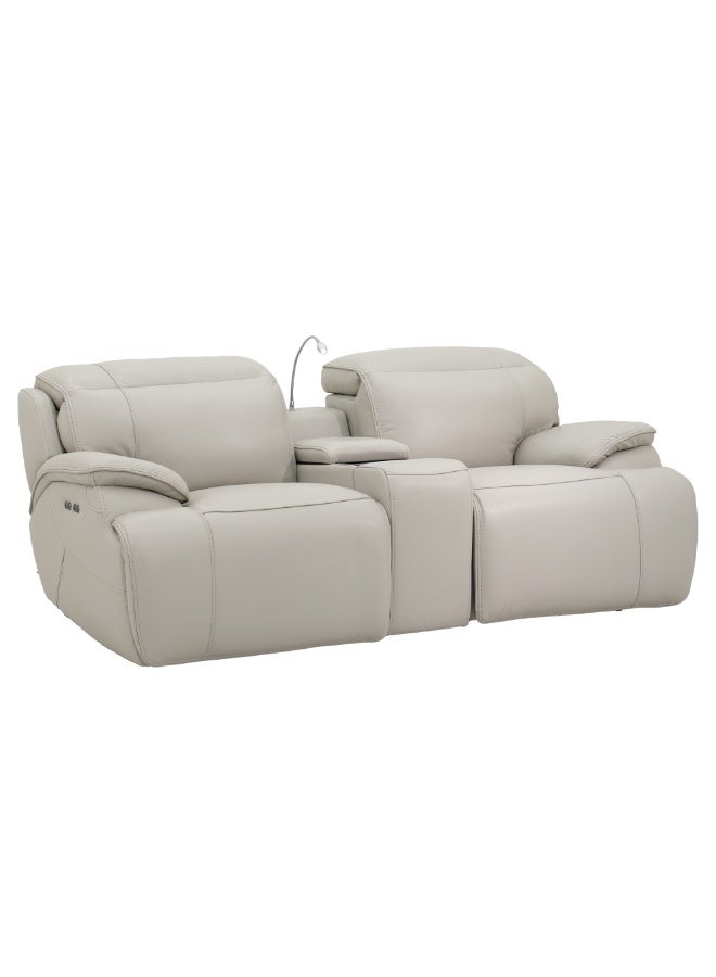Royaloak Venice Italian Signature Half Leather Two Seater Power Incliner | Genuine Leather | Zero Wall Recliner | Adjustable Headrest & Footrest | Extra Large Seating Space | High Resilience foam - Image 4