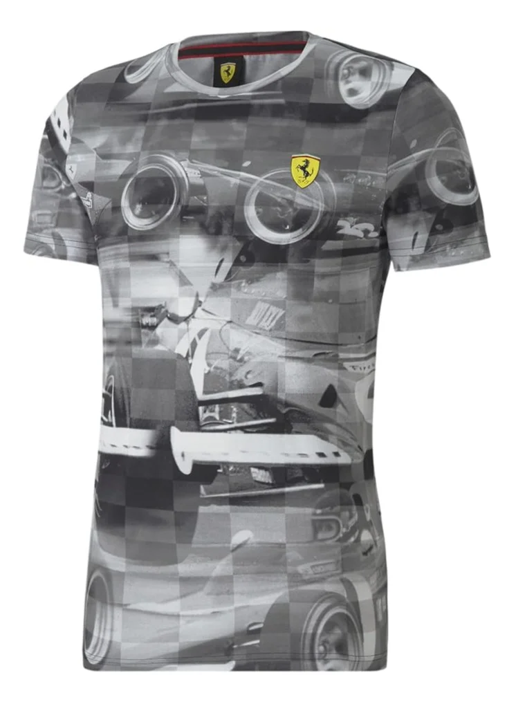 Scuderia Ferrari  Scuderia Ferrari Race All Over Print Tee for Men | Best Price UAE