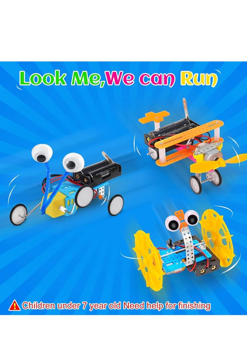 STEM Toy Set 7 in 1 Robot kit, Kids DIY Electronic Engineering Building Kits, Electric Motor Robot Toy, Science Experiments Kits for Children