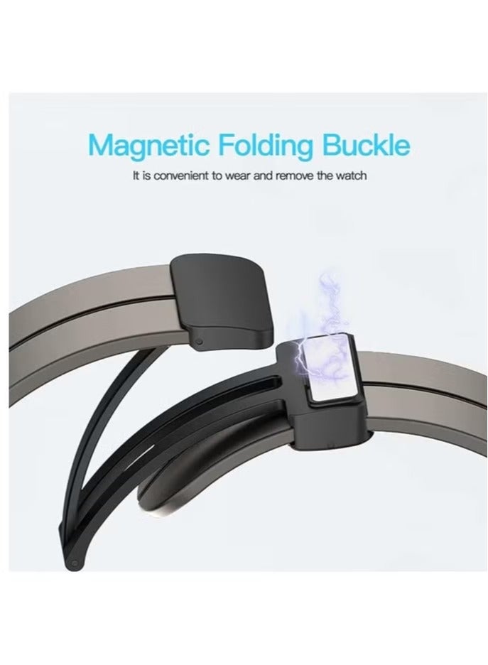 Beauenty Magnetic for Apple Watch Band 49mm 45mm 44mm 42mm Women men,Silicone Sport Strap Replacement WristBands for Apple Watch Series 9/ultra 2/8/ultra/7/SE/SE 2nd/6/5/4/3/2/1,iWatch Bands - Image 3