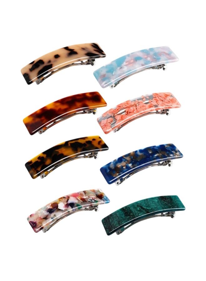 ECLATE ACCESSORIES 4 pc Hair Barrettes for Women, Tortoise Shell Acetate Hair Clips, Large French Retro Hair Clasps, Accessories for Thick Hair - Image 5