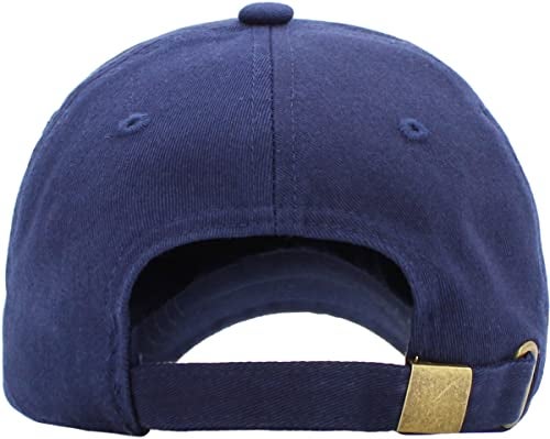 KBETHOS KB-LOW NAV Classic Cotton Dad Hat Adjustable Plain Cap. Polo Style Low Profile (Unstructured) (Classic) Navy Adjustable - Image 3