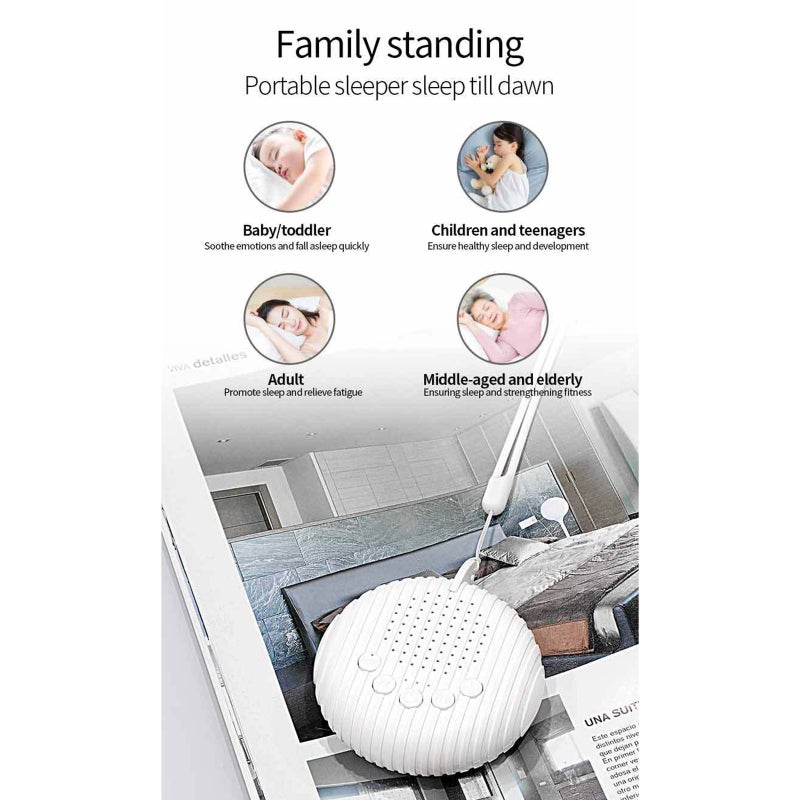 Portable Baby Sleep Machine Home Office Mini Sleep Therapy Relaxing White Noise Machine - Image 3