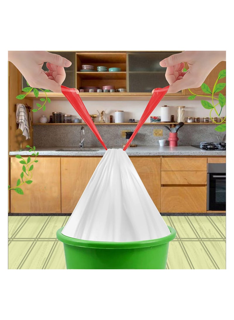 shalimar Shalimar Premium OXO-Biodegradable Drawstring Garbage Bag – 60 Bags (4 Rolls) – 61 x 81 cm – Fits 8 Gallon Bins – Large Size Dustbin/Trash Bags – OXO Biodegradable & Leak-Proof – White  - Image 3