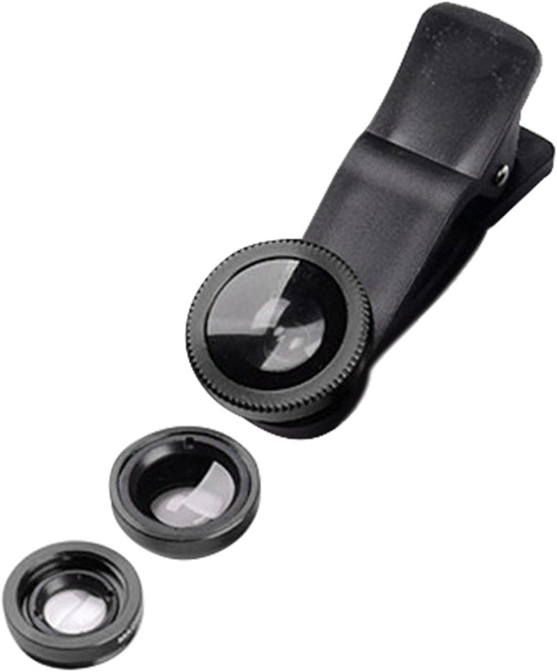 كلاراكو مجموعة عدسات كاميرا الهاتف المحمول، عدسة هاتف عالية الدقة 3 في 1 مع مشبك عين السمكة 0.67X عدسة ماكرو بزاوية واسعة ومشبك عالمي قابل للفصل للهواتف الذكية والأجهزة اللوحية - Image 1