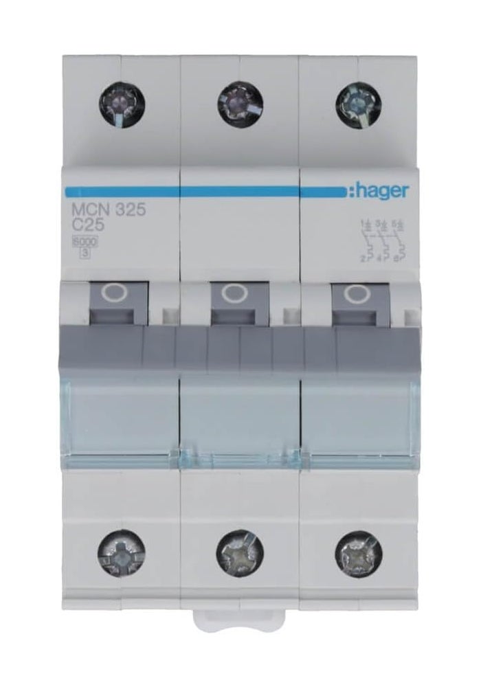 Hager MCN325 Circuit Breaker 25A-Made in EU - Image 1