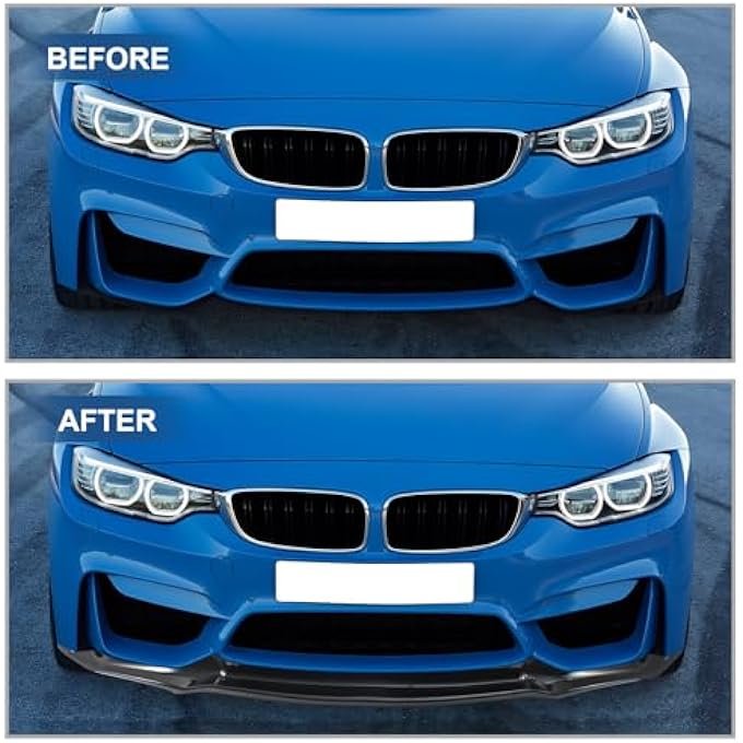 Fancemot Glossy Black Front Bumper Lip Compatible with BMW M3 F80 2015-2018, Front Splitter for BMW M4 F82 F83 2015-2020 - Image 3
