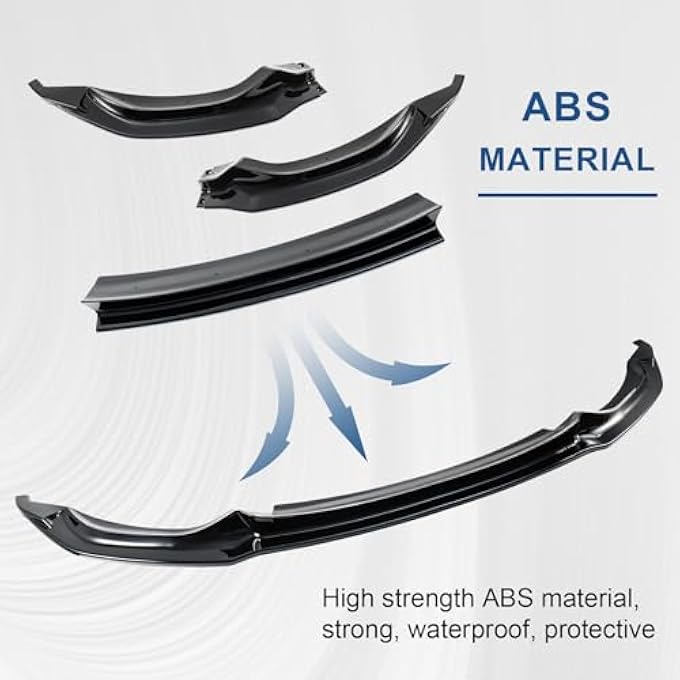 Fancemot Glossy Black Front Bumper Lip Compatible with BMW M3 F80 2015-2018, Front Splitter for BMW M4 F82 F83 2015-2020 - Image 4