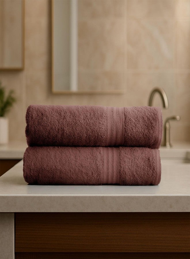 Sassoon Kama 100% Cotton 2 Piece Hand Towel in 450 GSM- Cocoa - Image 1