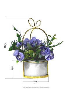 AIWANTO 2 Pcs Artificial Flowers With Flower Vases  - Image 4