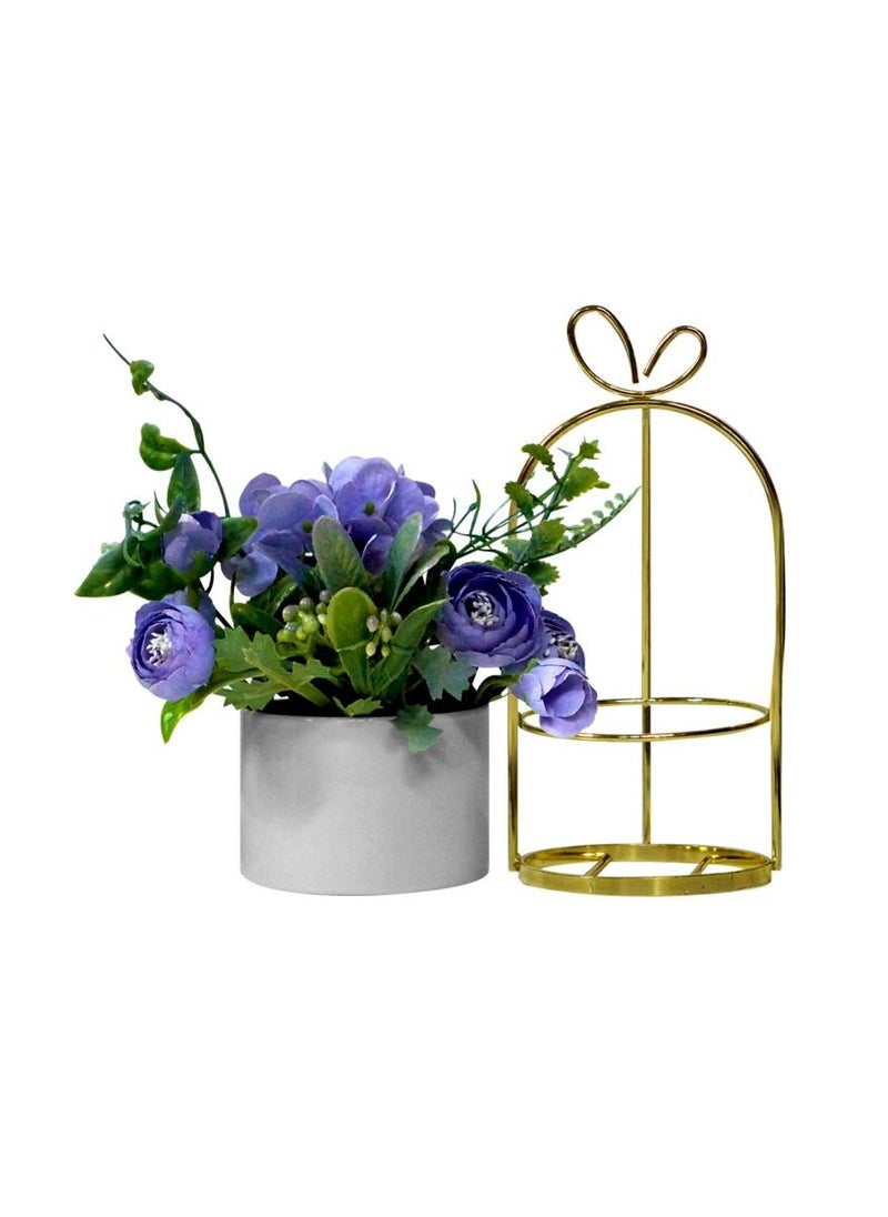 AIWANTO 2 Pcs Artificial Flowers With Flower Vases  - Image 3