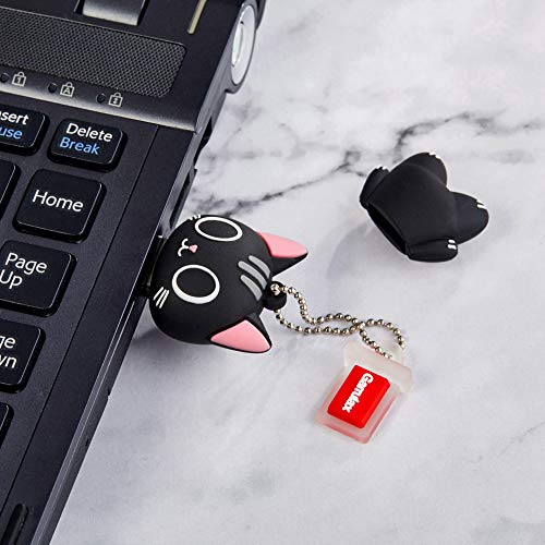 Garrulax جهاز تخزين فلاش GARRULAX USB، 8GB / 16GB / 32GB / 64GB USB2.0 بشكل لطيف، ذاكرة USB لتخزين البيانات، Pendrive، محركات أقراص Thumb هدية (32GB، قطة ذات عين كبيرة) - Image 4