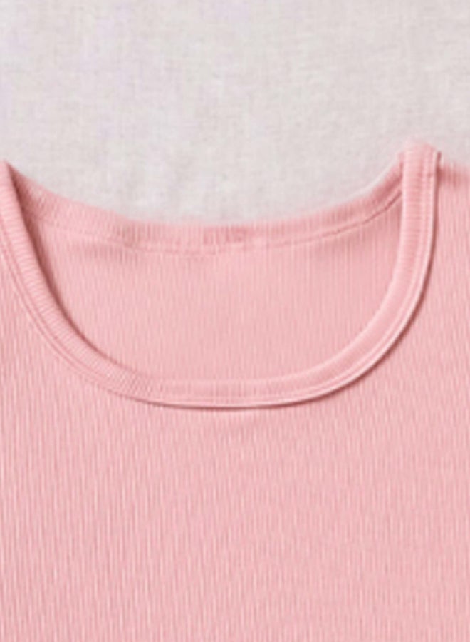 Take Two Girls Pink Sleeveless Tiered Dress - Image 4