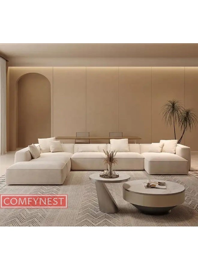 Comfynest طقم أريكة على شكل U حديث من قماش المخمل (سرير يسار) مع منظف قماش مجاني - Image 5