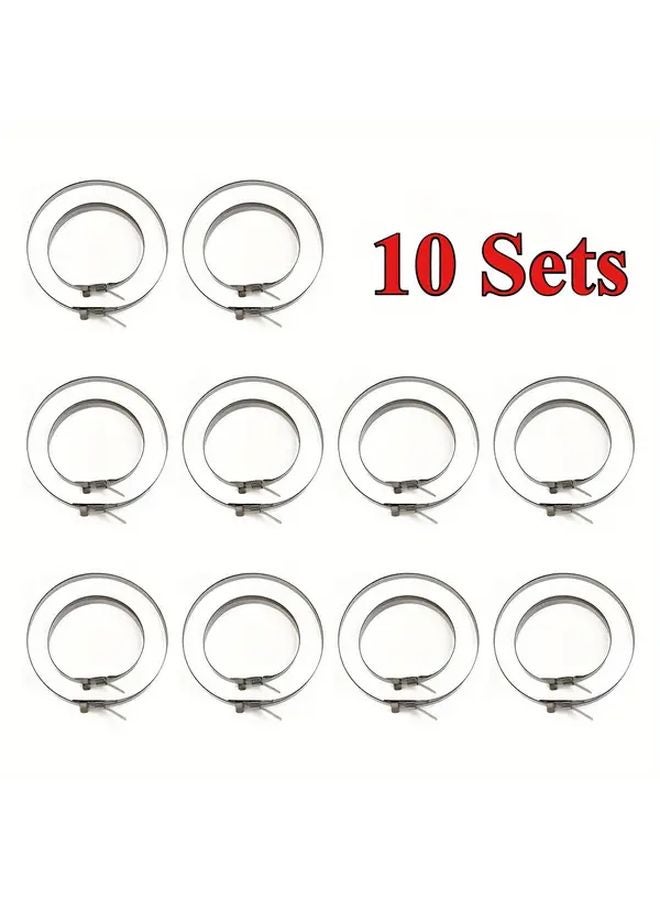 Stainless Steel CV Axle Dust Cover Clamp Kit 10 Pairs for Cars ATV - Image 4
