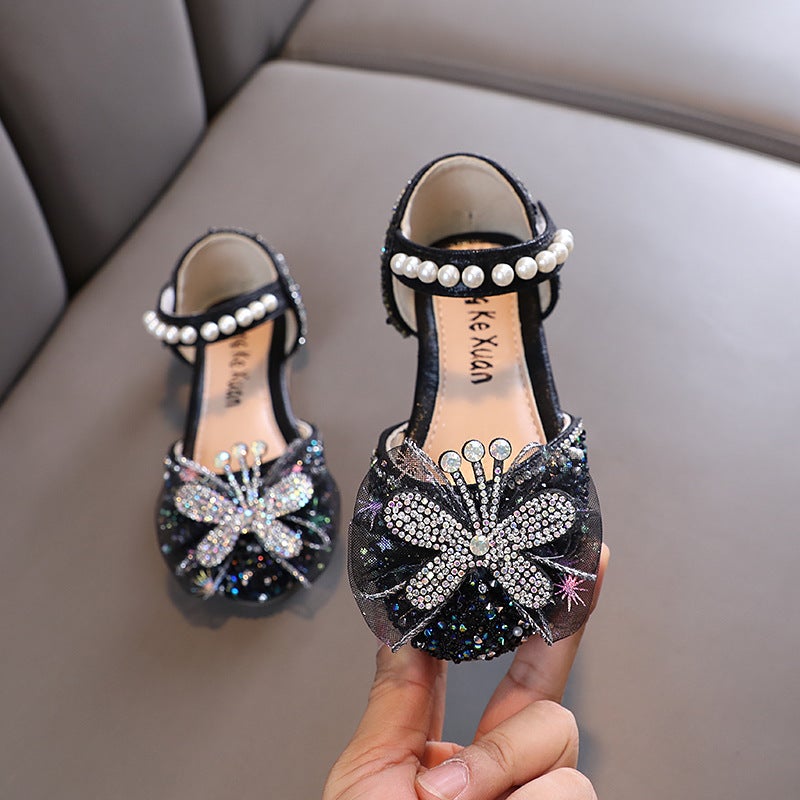 2026 Autumn New Style Ladylike Baby Girls Princess Diamond Single Shoes Leather Shoes Dance Performance Shoes Sandals - Image 5