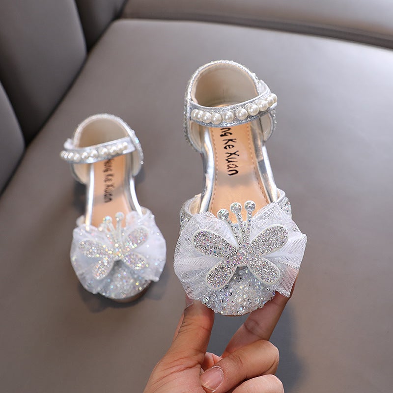 2026 Autumn New Style Ladylike Baby Girls Princess Diamond Single Shoes Leather Shoes Dance Performance Shoes Sandals - Image 3