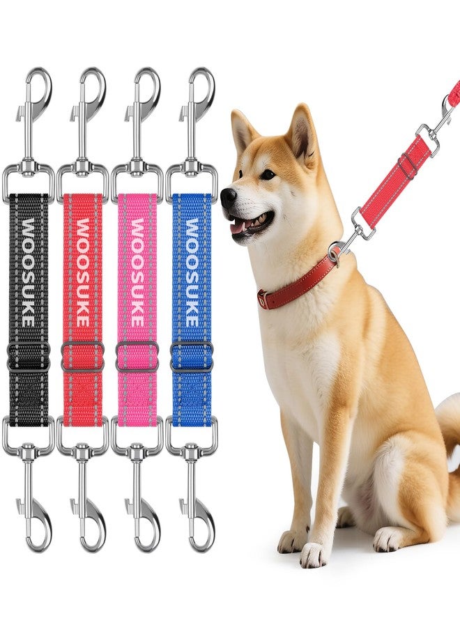 Woosuke 4 Pack Prong Collar Safety Clips, Nylon Colorful Dog Safety Clip for Prong Collar, Adjustable Leash Connector, Double Ended Backup Clasp for Dog Harness - Image 1