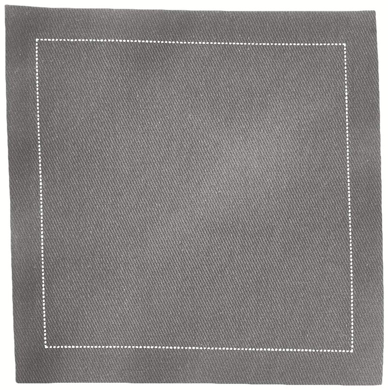 Five Star Napkins Cotton Cocktail Napkins, Beverage Napkin, Bar Napkin, Party Napkins, Small Napkins, Napkins for Events, Holidays, Weddings, Parties 4.5" x 4.5" - Single Use (50 x) Anthracite - Image 2