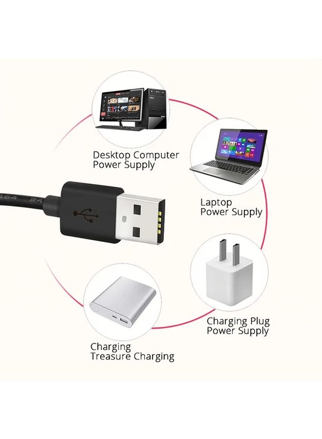مصباح حلقة LED أسود مقاس 6 بوصات، يعمل بمنفذ USB، مع حامل ثلاثي الأرجل لمقاطع الفيديو اليومية (Vlogging) - Image 5