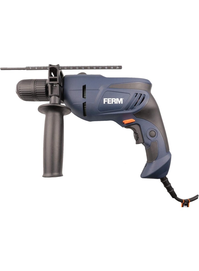 Ferm Corded Impact Drill 800W,2-13mm Keyless Chuck, Variable Speed Control Soft Grip, Depth Stop,3m Cable, 230V – PDM1052 - Image 1