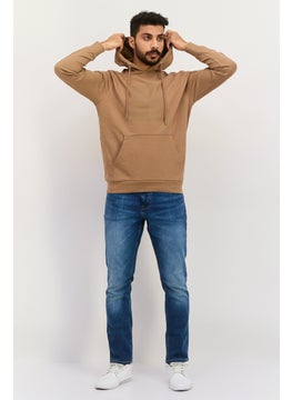 Gazzarrini Men Hooded Brand Logo Long Sleeves Sweatshirt, Brown  - Image 2