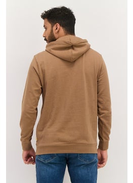 Gazzarrini Men Hooded Brand Logo Long Sleeves Sweatshirt, Brown  - Image 4