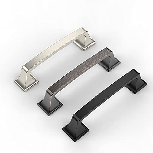 Amerdeco 30 Pack Brushed Satin Nickel Cabinet Hardware - 3-3/4 Inch(96mm) Hole Center Kitchen Cabinet Handles for Bathroom Drawer Pulls Dresser Pulls ZH0002 - Image 5