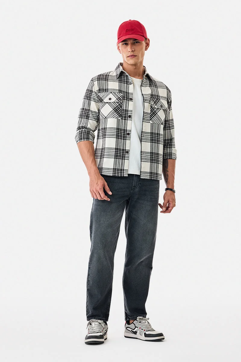 SNITCH Double Pocket Plaid Overshirt