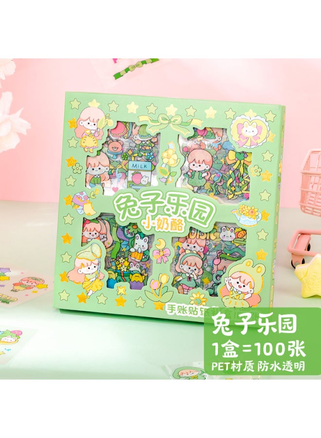 HELPS Hand Account Sticker Set Transparent Pet Cartoon Waterproof Traceless Hand Account Sticker Girl Heart Diy Decorative Sticker - Image 1