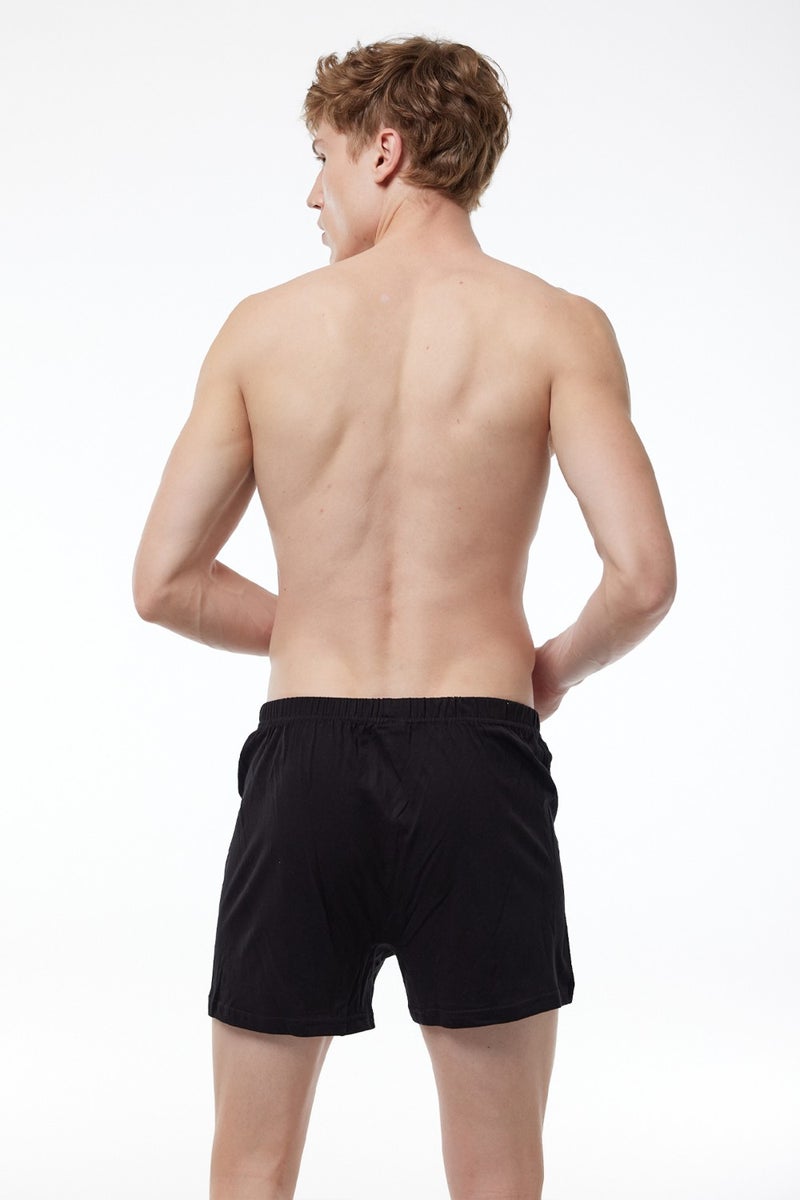 Malabadi Men's Black 5-Piece Wide Pattern 100% Cotton Boxer MB2400  - Image 3