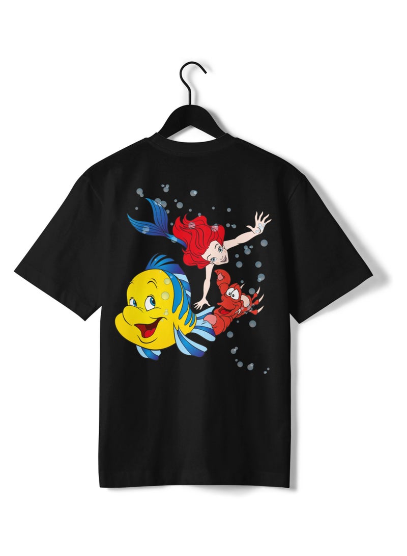 T-Shirt Little Mermaid Ariel and Nemo Oversize Unisex