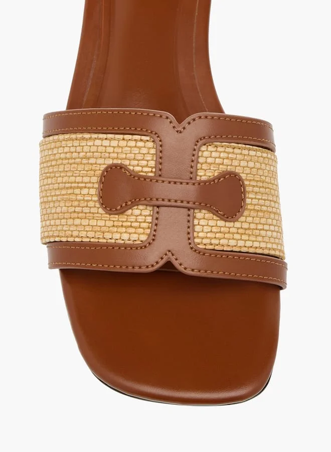 Celeste Womens Textured Slip-On Sandals