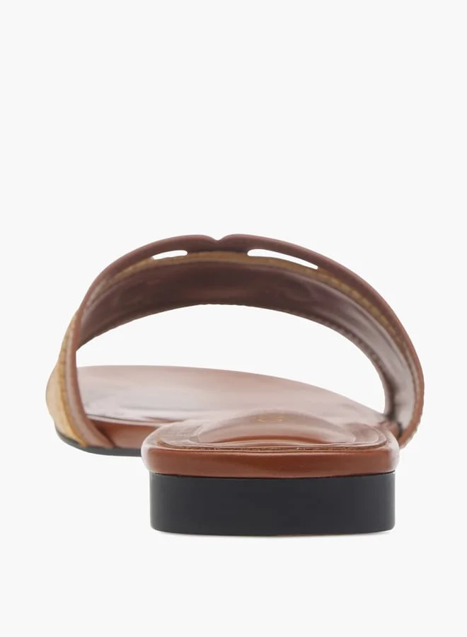 Celeste Womens Textured Slip-On Sandals